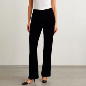 TOMMY HILFIGER Mid-Rise Black Stretch Velvet Bootcut Pants, Size 12